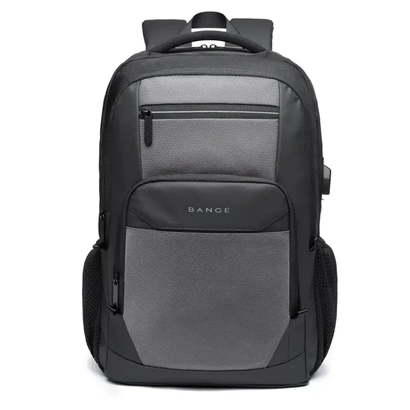 bange-bg-1922-16-inch-men-oxford-fabric-waterproof-backpack-with-usb-portgrey-1