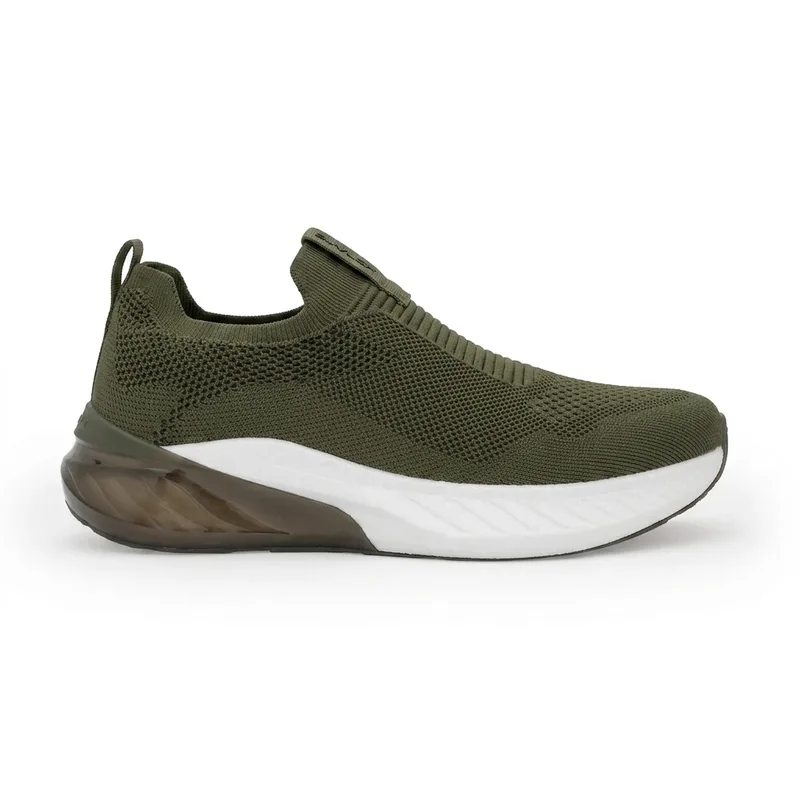Redtape ETPU Men’s Walking Slip-On Shoes for Extra Comfort (Olive)