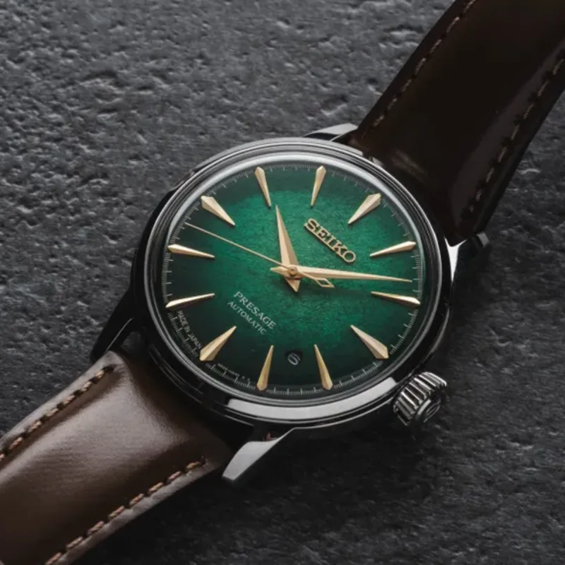 Seiko Presage Cocktail Time Green Men's Watch- HCB002